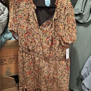 CeCe floral short sleeve dress